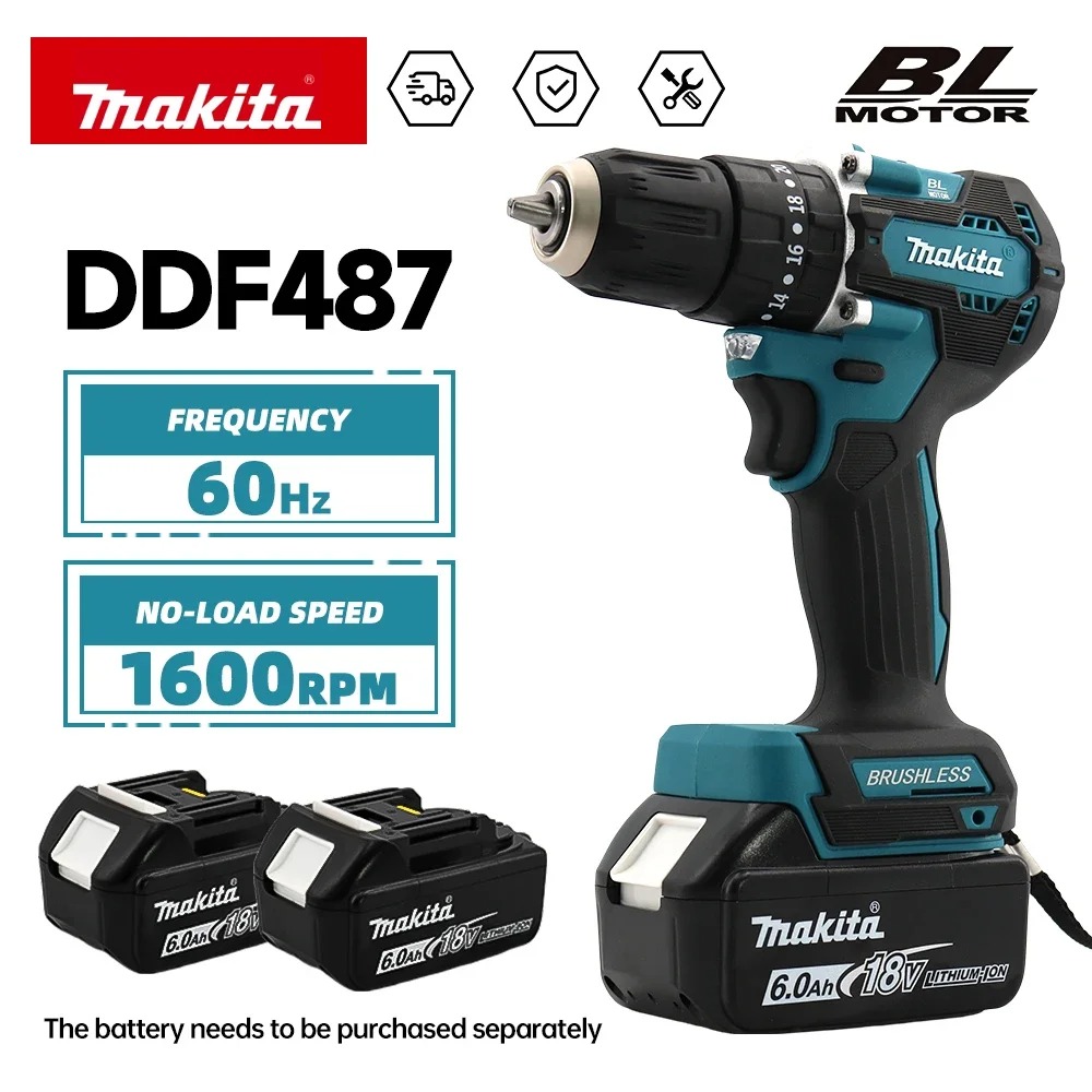 Makita Drill Ddf484 - Makita DDF487 18V Brushless Cordless Hammer