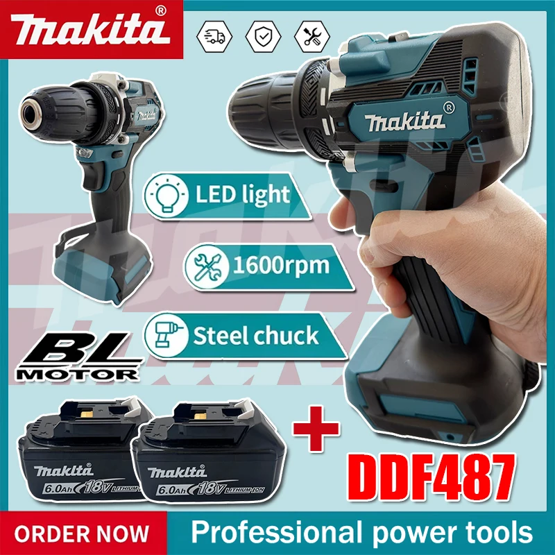 Makita Drill Ddf484 - Makita DDF487 Brushless screwdriver electric screwdriver