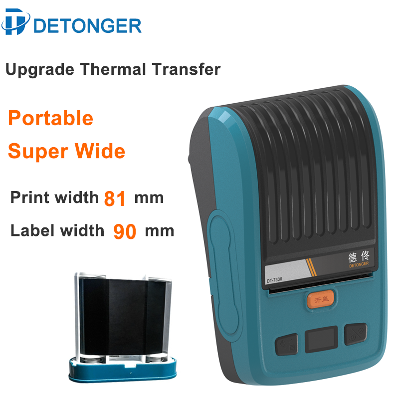 DETONGER Di Động 3.3 Inch Chuy - đánh giá và giá Commercial Ribbon Printing Machine