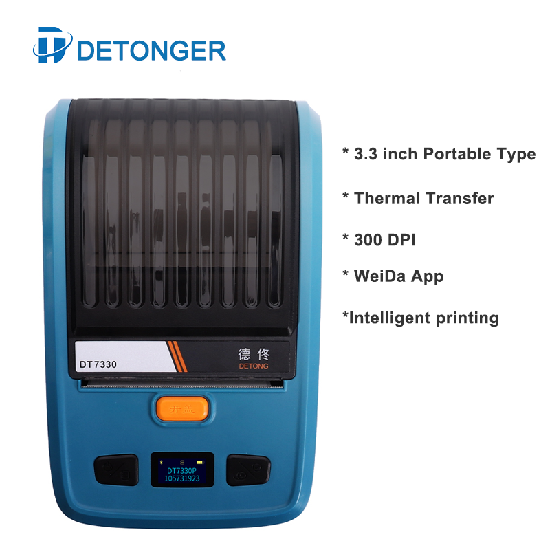 DETONGER Di Động 3.3 Inch Chuy - đánh giá và giá Commercial Ribbon Printing Machine