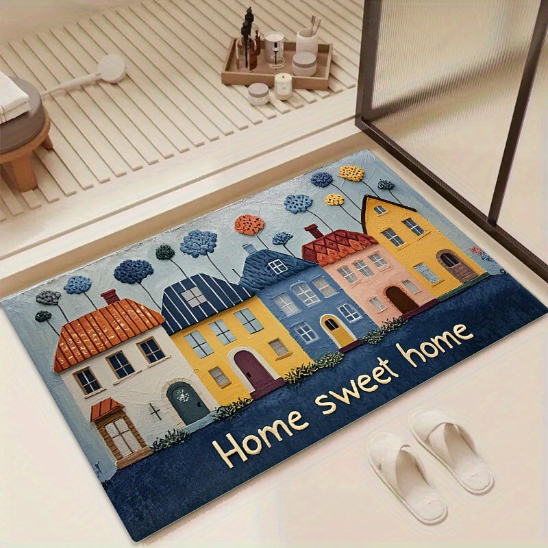 Home Sweet Home Flannel Doorma - đánh giá và giá Commercial Printing House