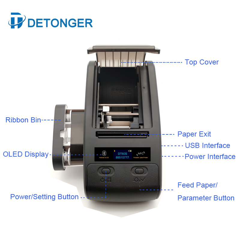DETONGER Di Động In Chuyển Nhi - đánh giá và giá Commercial Ribbon Printing Machine