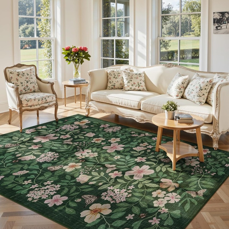 Floral Living Room Carpet Vint - đánh giá và giá Commercial Printing Online