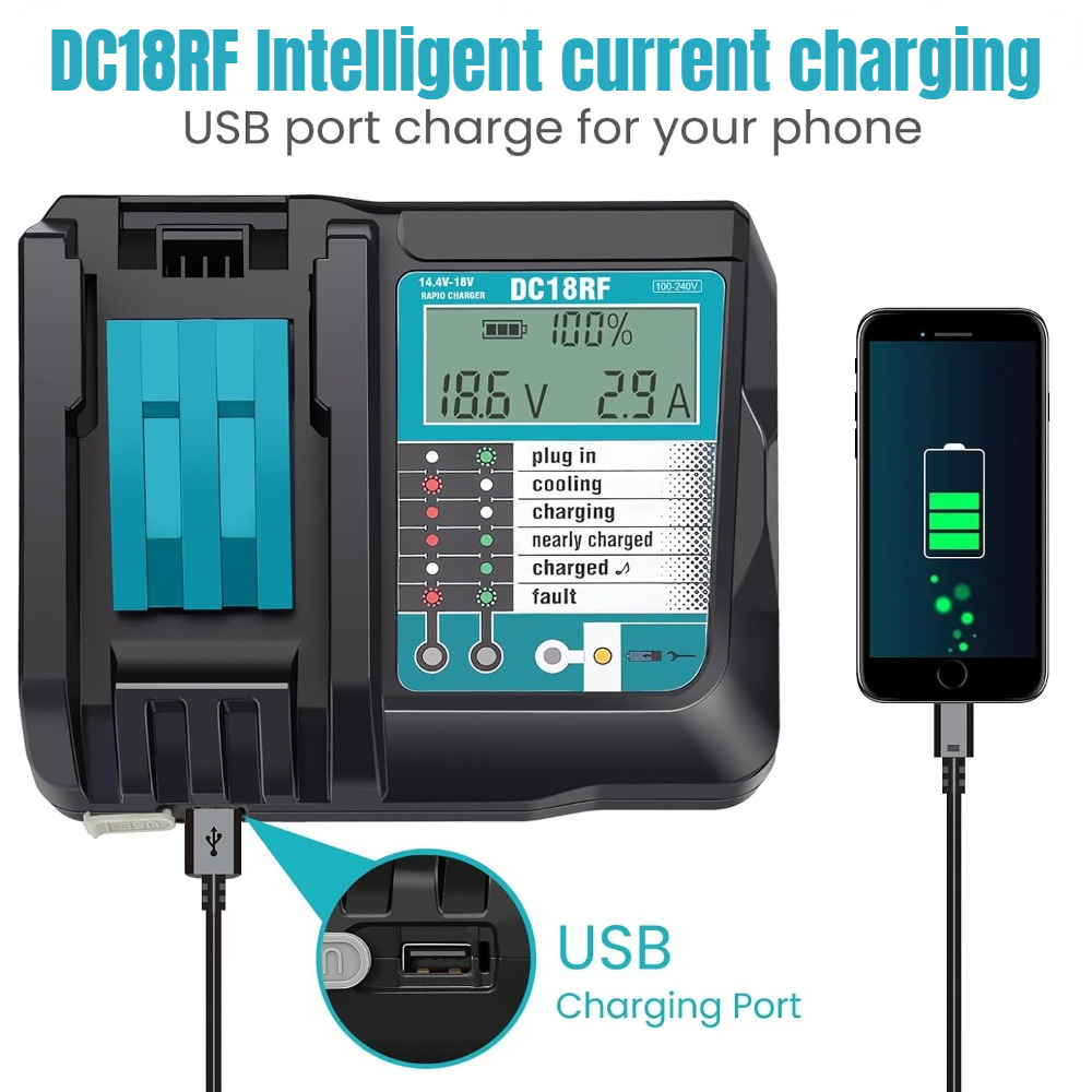 DC18RF Li-ion Super Fast Charg - đánh giá và giá Makita Drill Hp1640