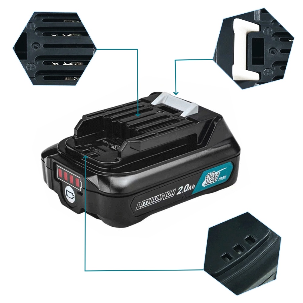 1PCS 10.8V 12V Max 2.0Ah Li-io - đánh giá và giá Makita Drill Hp1640