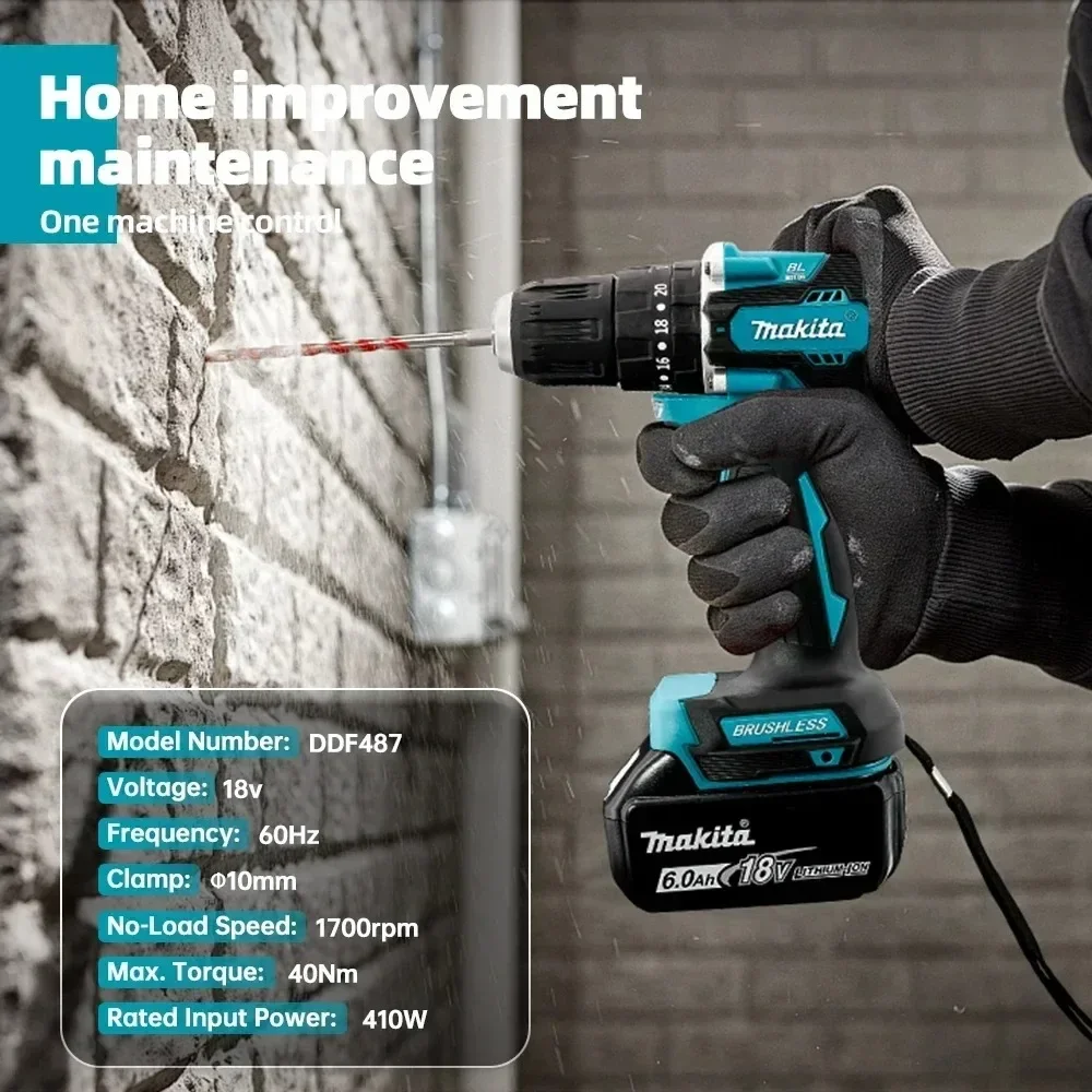 Makita 100%Original DDF487 Cor - đánh giá và giá Makita Drill Ddf484