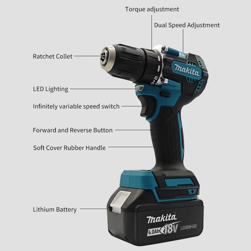 Makita 100% Genuine DDF487 Cor - đánh giá và giá Makita Drill Ddf484