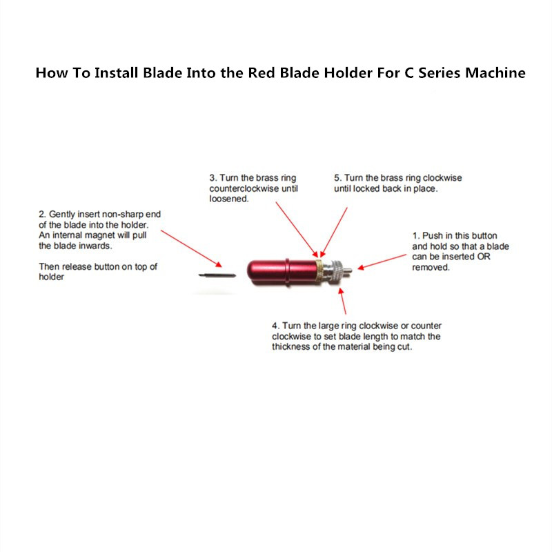 Red Blade Holder for C Series  - đánh giá và giá Cutting Plotter Blade